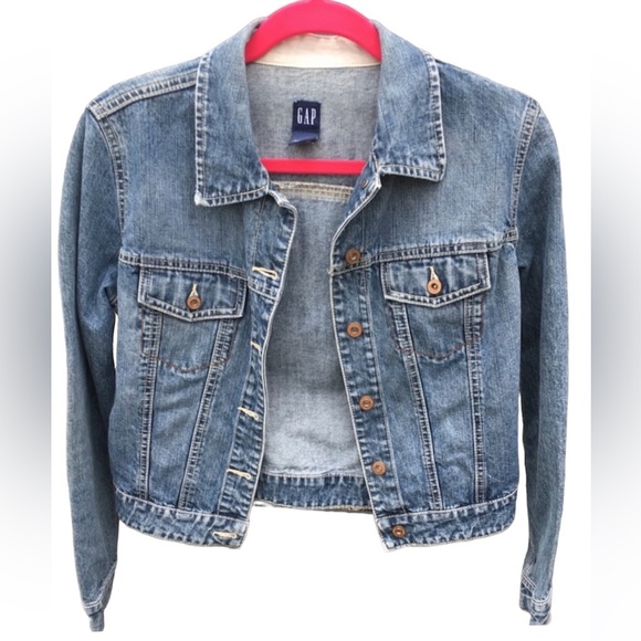 - GAP Vintage Y2K Cropped Denim Jacket SZ S! EUC! - Picture 11 of 16